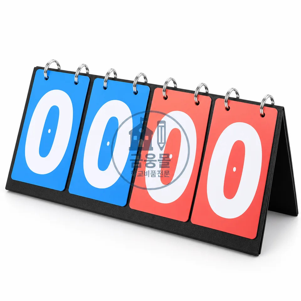 (4자리) 스코어보드 탁상용 점수판 경기용 득점판 2자리 농구 배드민턴 탁구 족구 축구 체육대회, 1개, 4자리