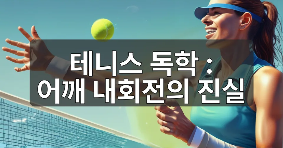 테니스 서브 독학: 어깨 내회전의 원리와 흔히 하는 삽질 